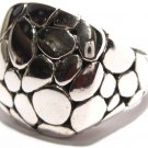 925 Sterling Silver Chunky Designer Style Cobble Texture Ring WR103 Sz 6, 7