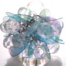 Trendy LIGHT BLUE Dazzling Sequin Beads Cha Cha Ring OS39 Trendy LIGHT BLUE Dazzling Sequin Beads Cha Cha Ring OS39