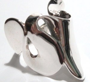 Unique 925 Sterling Silver Abstract Ring WR110 Sz 7