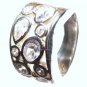 925 Sterling Silver Wavy Bubble CZ Fashion Ring WR109 Sz 8