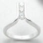 Unique 925 Sterling Silver 3 CZ Fashion Ring WR113 Sz 6.5