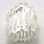 Stunning Abstract Chunky 925 Sterling Silver Ring WR114 Sz 5.5