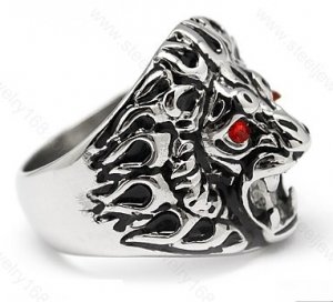 Lion Head Chunky Stainless Steel Ring SSR04, Sz 11