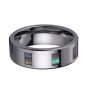 Abalone Shell Inlay Tungsten Carbide Ring TU6003 Sz 4 to 14