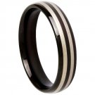 High Gloss Black Tungsten Carbide Ring TU6005