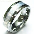 8mm Silver Carbon Fiber Tungsten Carbide Ring TU5078 8mm Silver Carbon Fiber Tungsten Carbide Ring TU5078