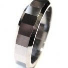 High Polish Faceted Tungsten Carbide Ring TU3038 Sz 11 High Polish Faceted Tungsten Carbide Ring TU3038 Sz 11