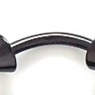 2 Black Titanium Anodized SPIKE Eyebrow Ring, 16g BJ49