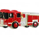 Unique Firefighter Fire Engine Truck Red Enamel Brooch Pin BP04