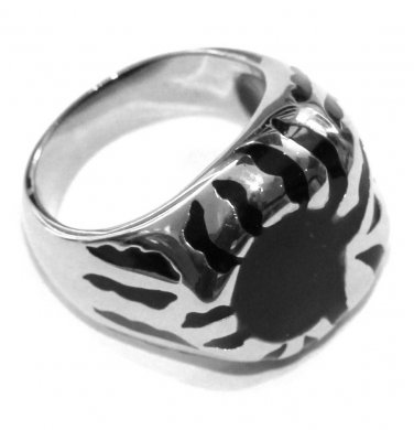 Unisex Chunky Black Casting Stainless Steel Ring SSR1977