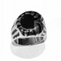 Unisex Chunky Black Casting Stainless Steel Ring SSR1977