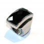 Chunky Faceted Black Onyx Stainless Ring SSR2387 Size 6.5