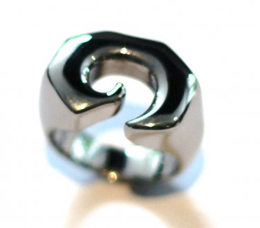 Unisex Abstract Shape Chunky Stainless Steel Statement Ring SSR2698