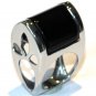 Black Onyx Chunky Stainless Steel Statement Ring SSR4926