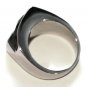 Black Onyx Chunky Stainless Steel Statement Ring SSR4950
