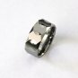 Unisex High Polish Multi Faceted Tungsten Carbide Ring TU3098