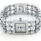 Square Face CZ Stainless Steel Fashion Watch WW105