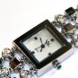 Square Face CZ Stainless Steel Fashion Watch WW105
