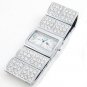 Sparkling Crystal Pave Wide Band Fashion Watch WW108