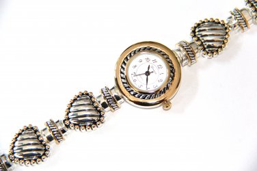Twisted Cable Heart Bracelet Fashion Watch WW109