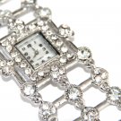 Chunky Clear CZ Silver Toggle Fashion Watch WW114 Chunky Clear CZ Silver Toggle Fashion Watch WW114