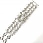 Chunky Clear CZ Silver Toggle Fashion Watch WW114