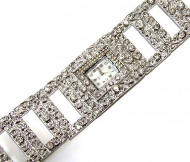 Iced Out CZ Textured Women's Toggle Fashion Watch WW117