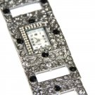 Iced Out Black CZ Antique Silver Fashion Watch WW118 Iced Out Black CZ Antique Silver Fashion Watch WW118