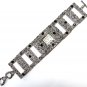 Iced Out Black CZ Antique Silver Fashion Watch WW118
