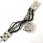 Floating Crystals Heart Face Multi Chain Watch WW121