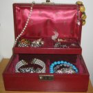 60's - 70's MELE Jewelry Organizer in Burgundy, Small