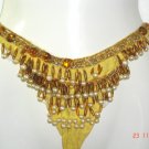 VINTAGE AMBER & PEARLS BELLY DANCE BURLESQUE COSTUME