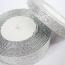 22 meters or 1 roll of 10mm Metallic Silver Lame Ribbon