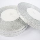 22 meters or 1 roll of 6mm Metallic Silver Lame Ribbon