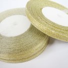 22 meters or 1 roll of 6mm Metallic Gold Lame Ribbon