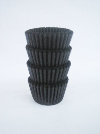 Bulk 1000pcs Mini Paper Cakecups Black
