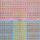 10 sheets #B085 NUMBER Removable A4 Sticker