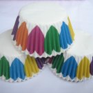 Bulk 1000pcs Cake Cup Printed with Big Colorful Heart US Standard Size