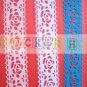 8rolls 24mm x 1m PVC Lace Tape Assorted Design and Colour