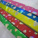50pack X 90strips Silver Heart on Colour Paper Origami Lucky Wishing Star Paper Strips