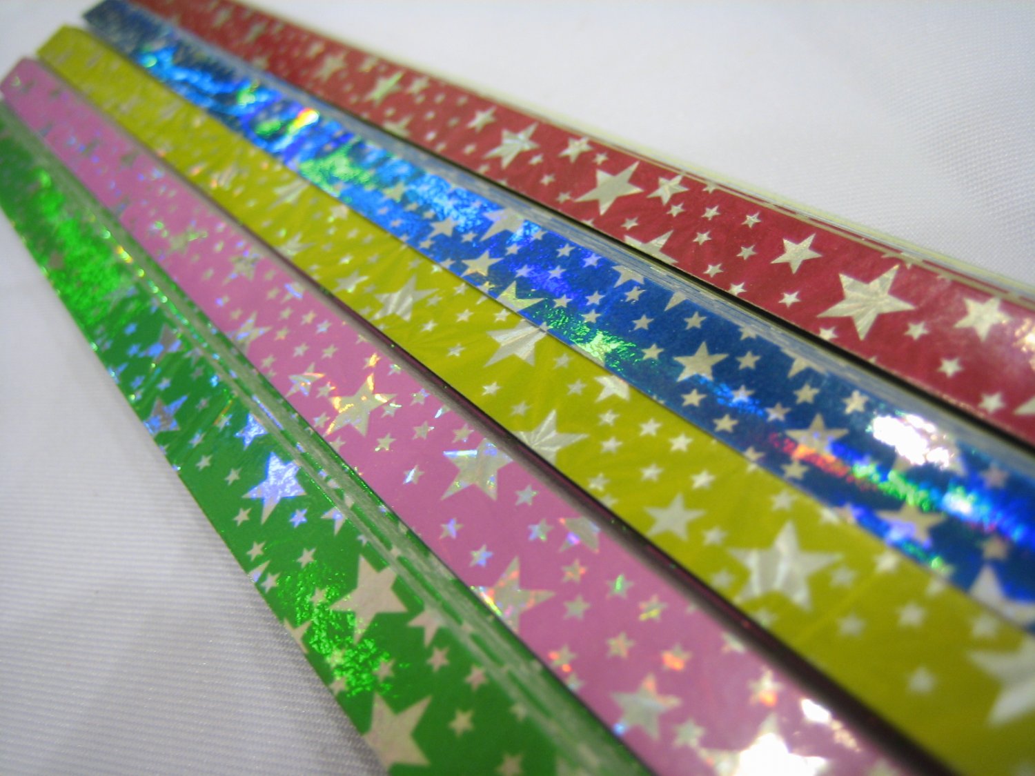 50pack X 90strips Silver Star on Colour Paper Origami Lucky Wishing Star Paper Strips