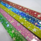 50pack X 90strips Silver Star on Colour Paper Origami Lucky Wishing Star Paper Strips