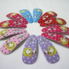 Wholesale 60pcs Rainbow Girl Snap Hair Clip 4.5cm (n/hole)