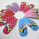 Wholesale 60pcs Minnie Girl Snap Hair Clip 4.5cm (rose_hole)