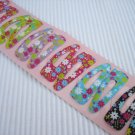 Wholesale 60pcs I Love Flower Girl Snap Hair Clip 4.5cm (hole)