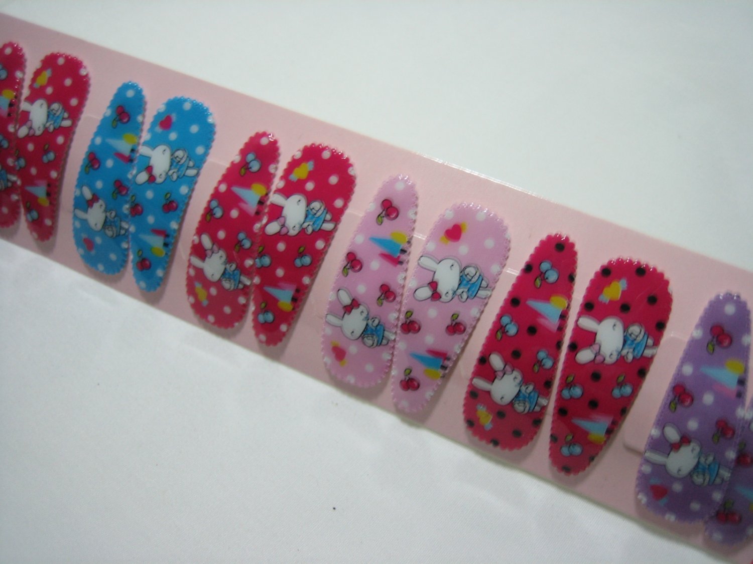 Wholesale 60pcs Rabbit Design Girl Snap Hair Clip 4.5cm (cherry tree_n/hole)