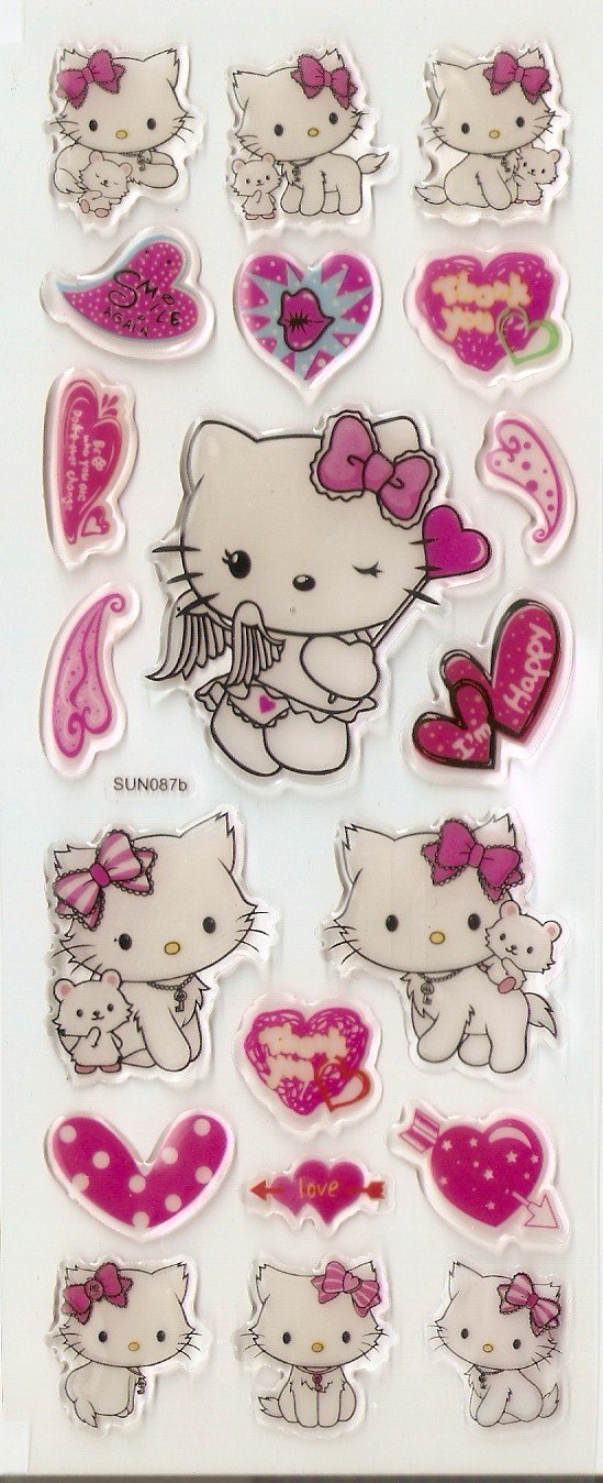 1 pack Cute Kawaii Charmy Kitty Small Epoxy Sticker SUN087b FREE SHIPPING