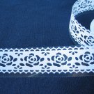 1 roll 24mm x 1m PVC Lace Tape  Roses Design White Colour