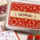 DIY Korean Foam and Rubber Stamp Circus1 12pcs set in Tin Box