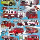 10 sheets E227 Fire Engine Removable A4 Sticker